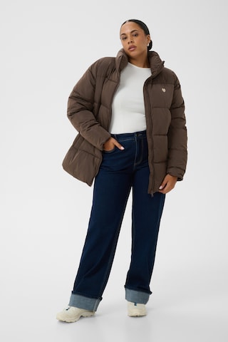 KAFFE CURVE Übergangsjacke in Braun