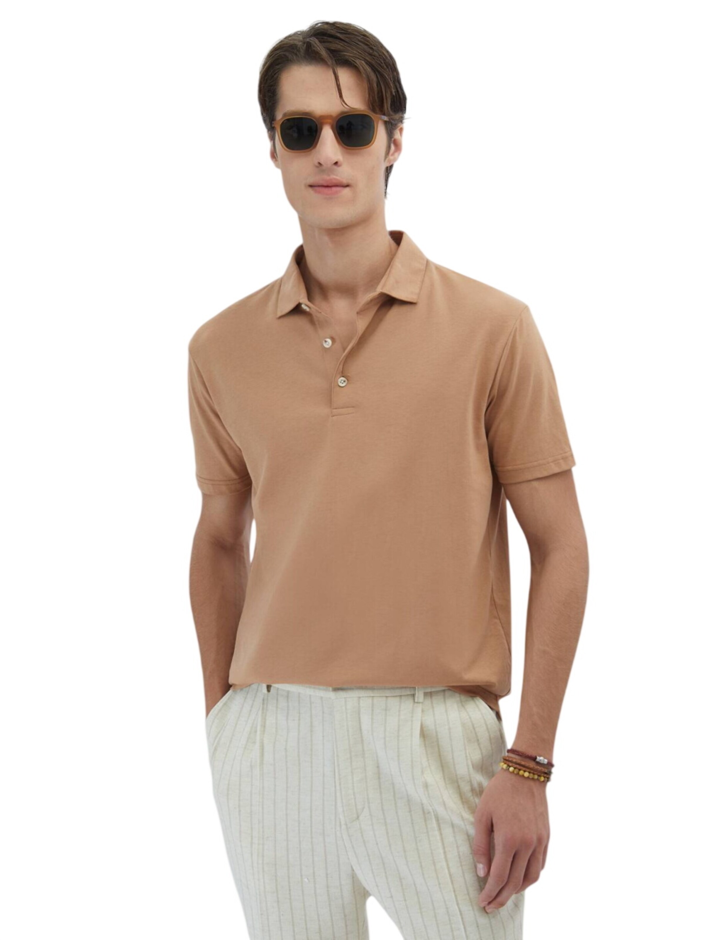 KİP Poloshirt in Beige: Vorderseite