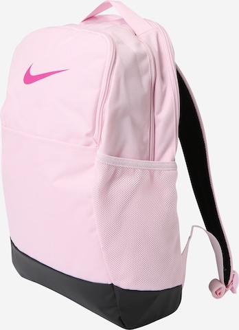 NIKE Plecak sportowy 'Brasilia' w kolorze różowy: przód