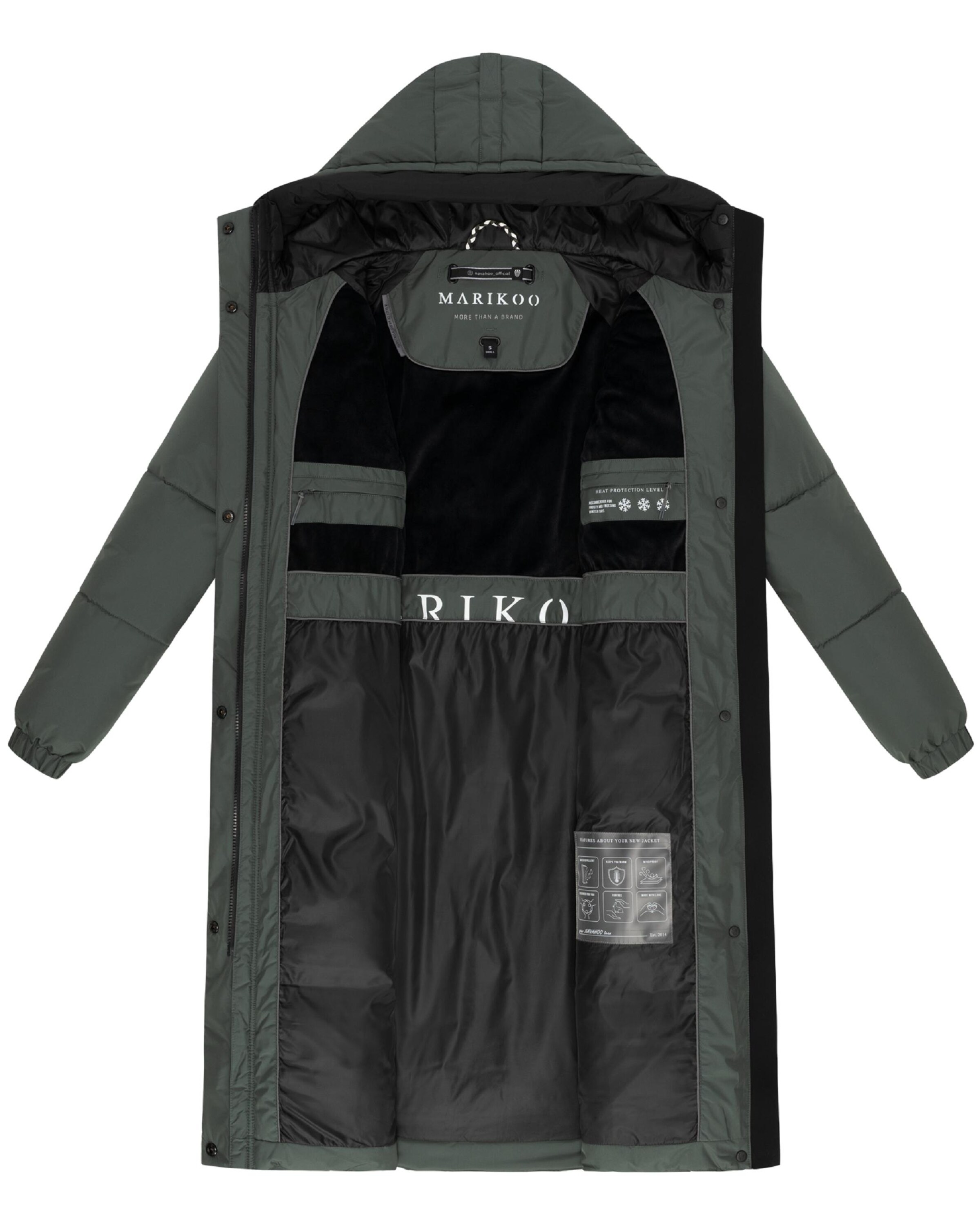 MARIKOO Wintermantel 'Yaskaa 16' in Groen