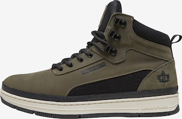 PARK AUTHORITY by K1X Schnürboots 'Play Hard Gk 3000' in Grün: Vorderseite