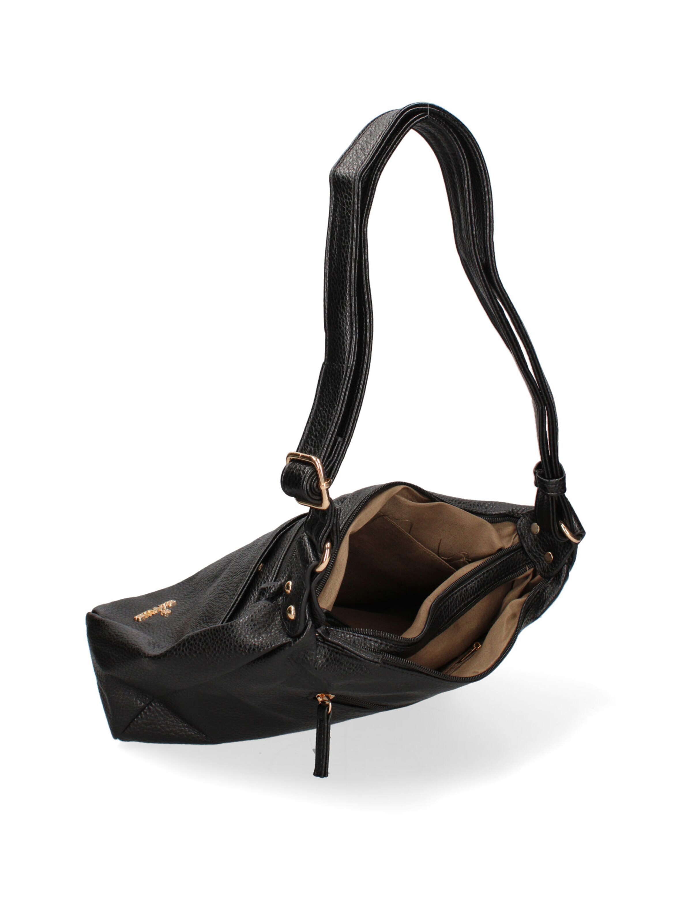 Borsa a spalla 'Borsa a Tracolla Donna Ecopelle con Zip e Tasche Multiple - B Cavalli' di B. Cavalli in nero
