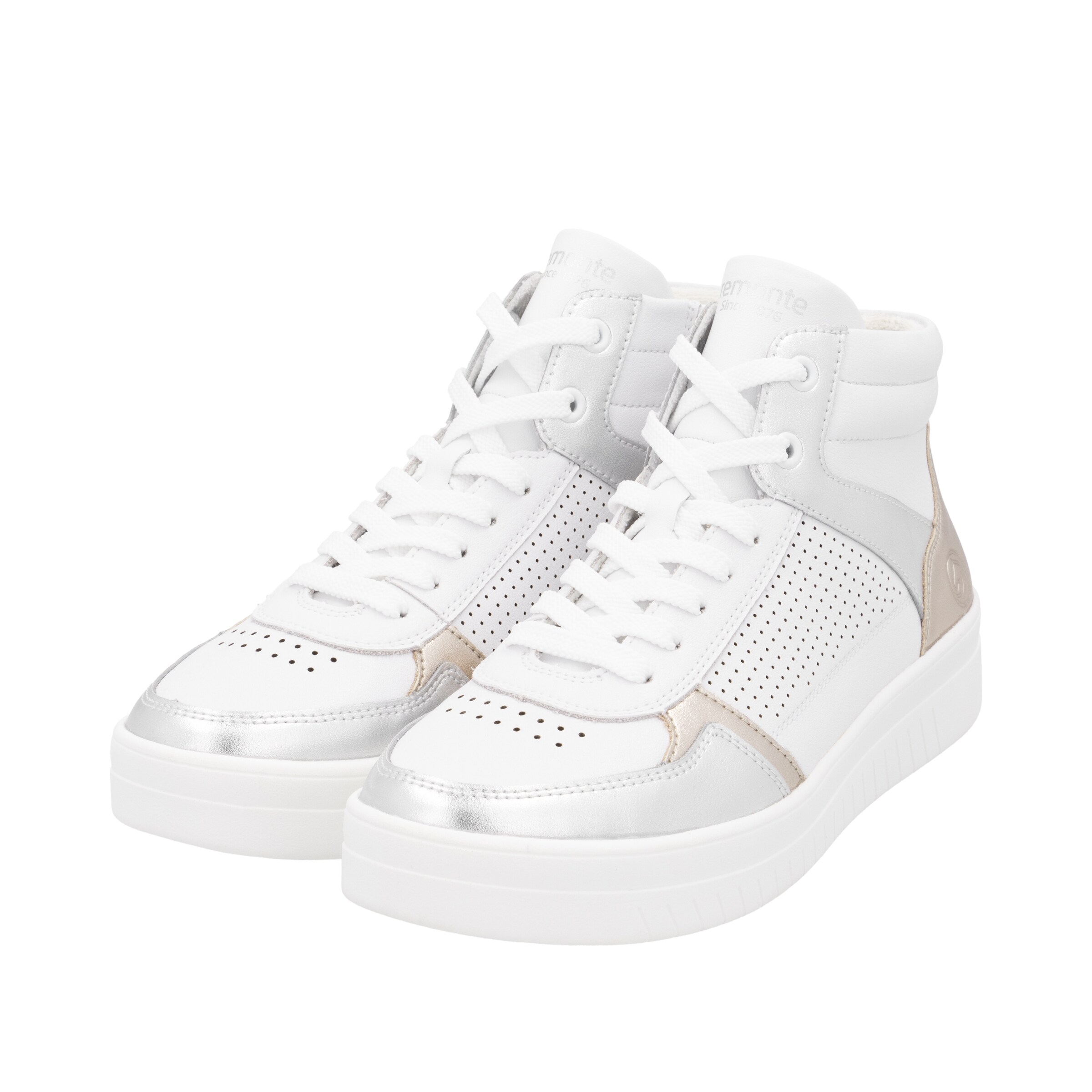 Sneaker alta 'D0J70' di REMONTE in bianco