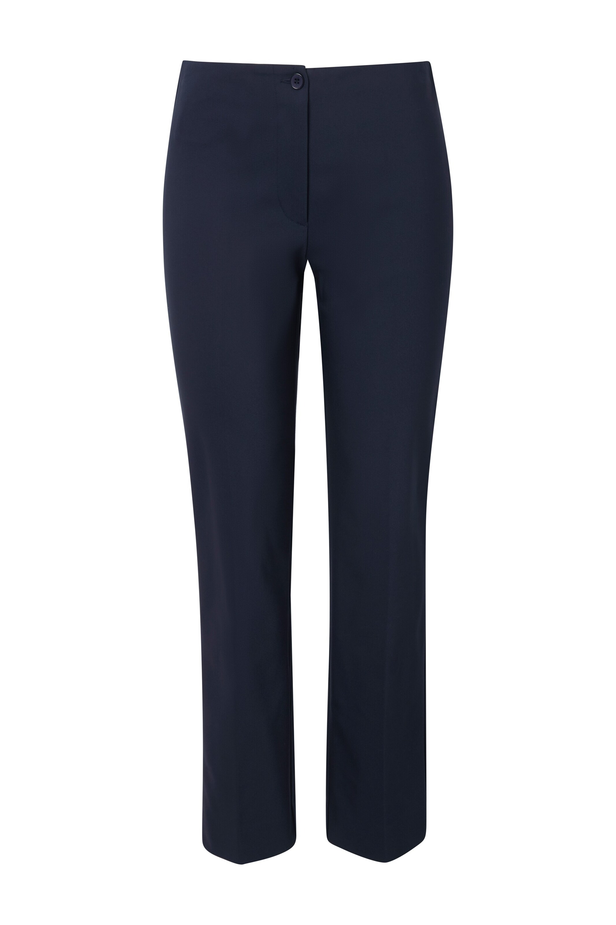 Ulla Popken Flared Broek in Blauw: voorkant