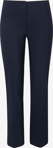 Ulla Popken Flared Broek in Blauw: voorkant