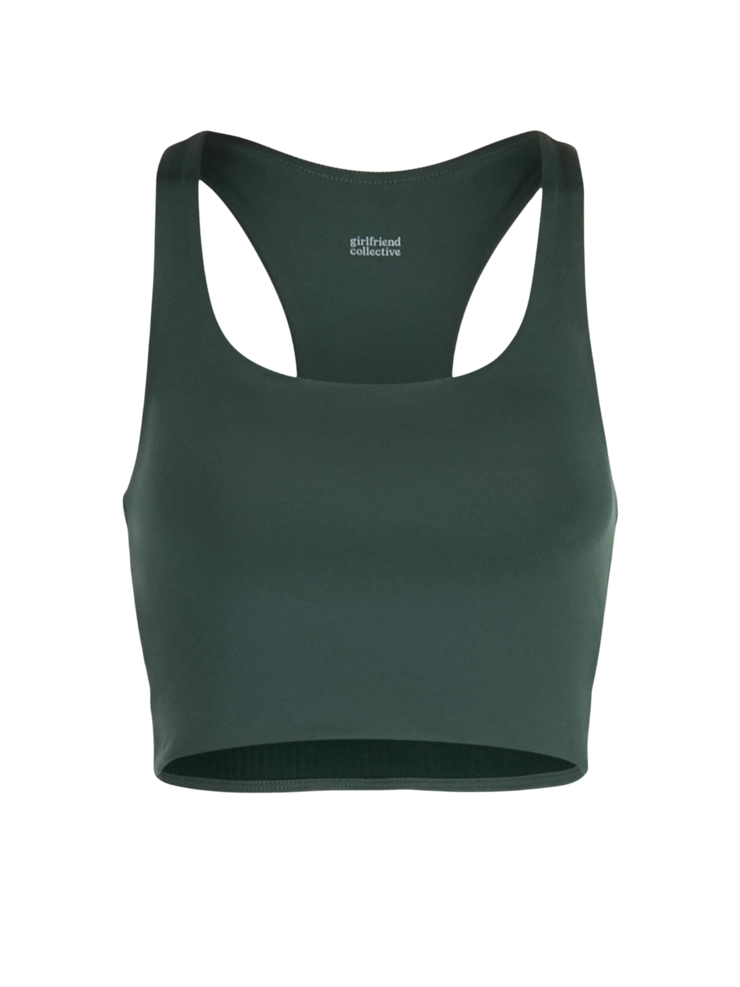 Girlfriend Collective Korzetová Sportovní podprsenka ' Paloma ' – zelená: přední strana
