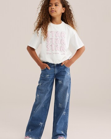 WE Fashion Wide leg Τζιν σε μπλε: μπροστά
