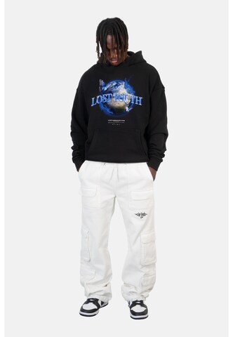 Lost Youth Sweatshirt 'World' in Black