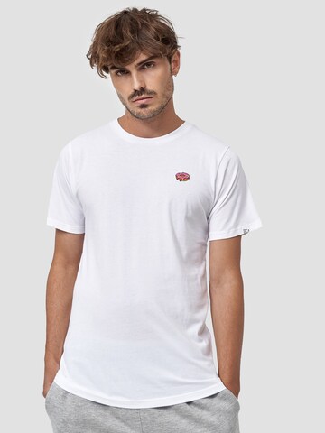 Mikon T-shirt 'Donut' i vit: framsida