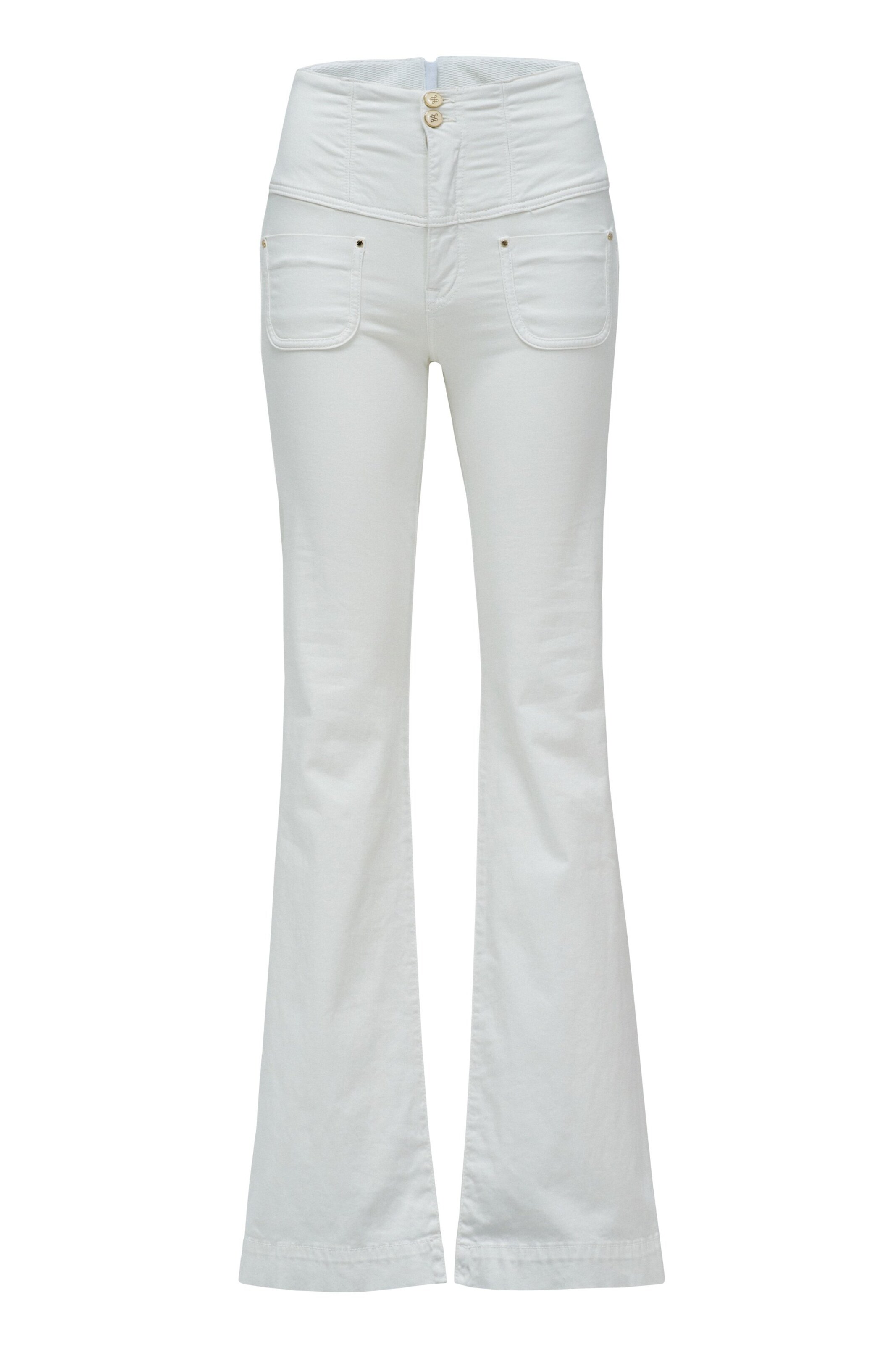 Salsa Jeans Wide leg Jeans 'Diva' in Wit: voorkant