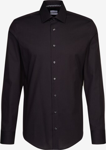 Chemise business SEIDENSTICKER en noir : devant