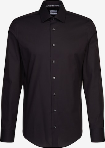 SEIDENSTICKER - Camisa clássica em preto: frente