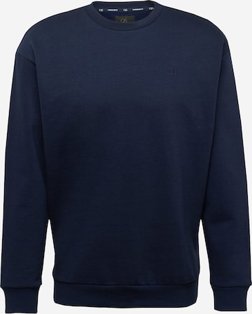 Sweat-shirt QS en bleu : devant