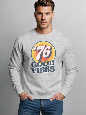 Neverless Sweatshirt 'Good Vibes '76' in Grey