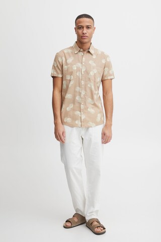 BLEND Slim fit Button Up Shirt in Beige