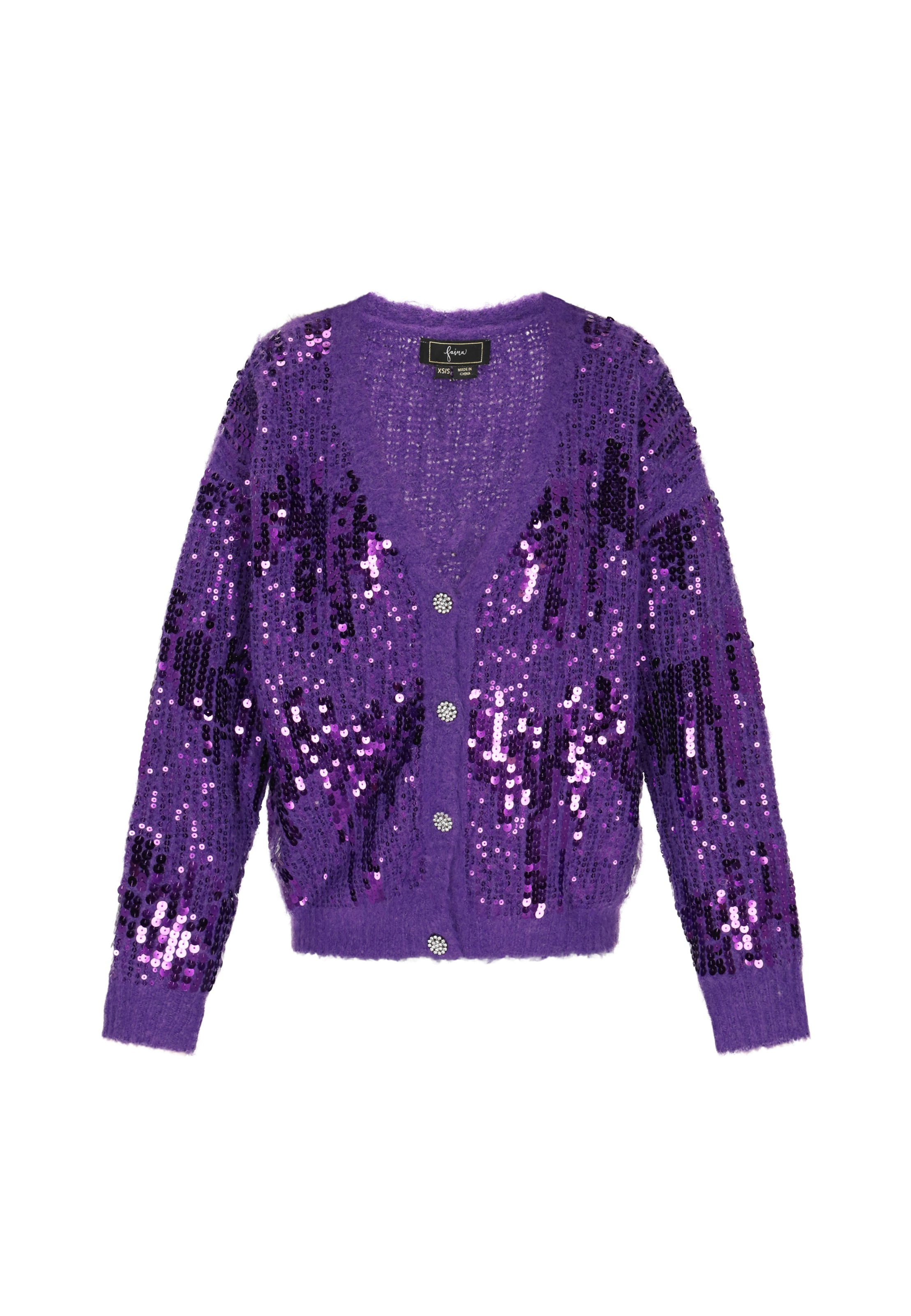 faina - Cárdigan en lila: frente