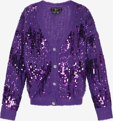 faina Knit cardigan in Purple: front
