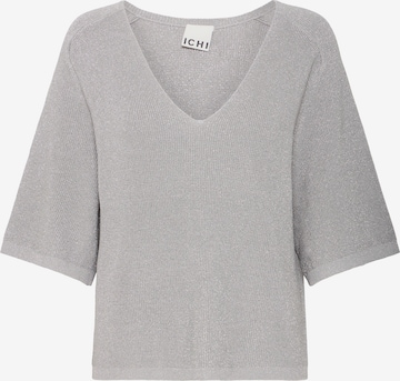 ICHI Sweter ' IH CODY' w kolorze srebrny: przód