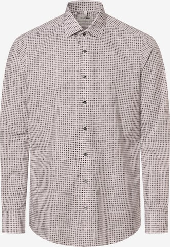 OLYMP Slim fit Button Up Shirt in Grey: front