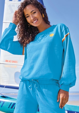 Sweat-shirt BENCH en bleu : devant