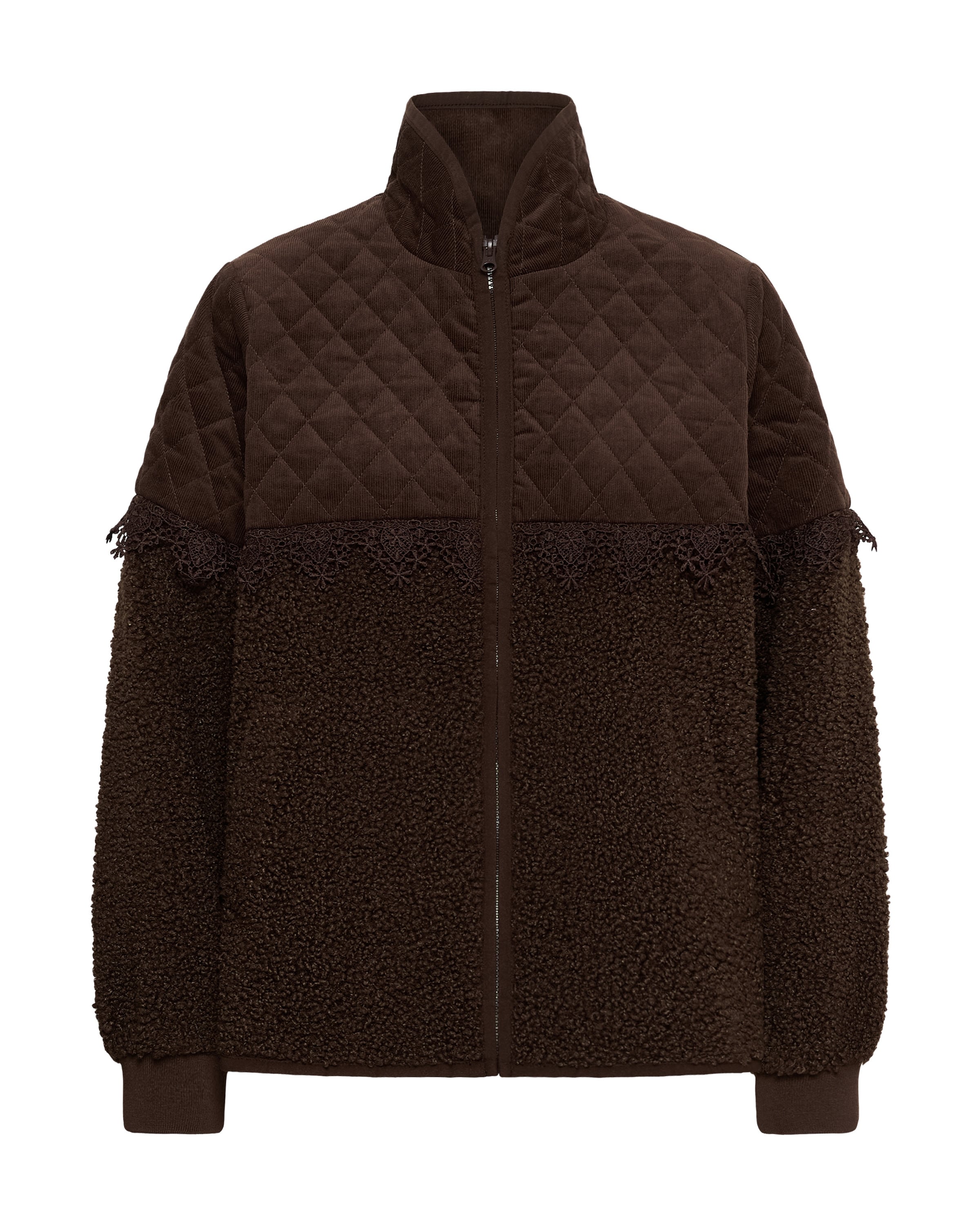 Veste mi-saison CULTURE en marron : devant