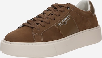 Baskets basses 'MAXI KUP' Karl Lagerfeld en marron : devant