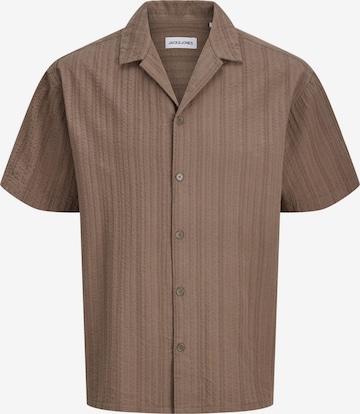Chemise 'JJETyson' JACK & JONES en marron : devant