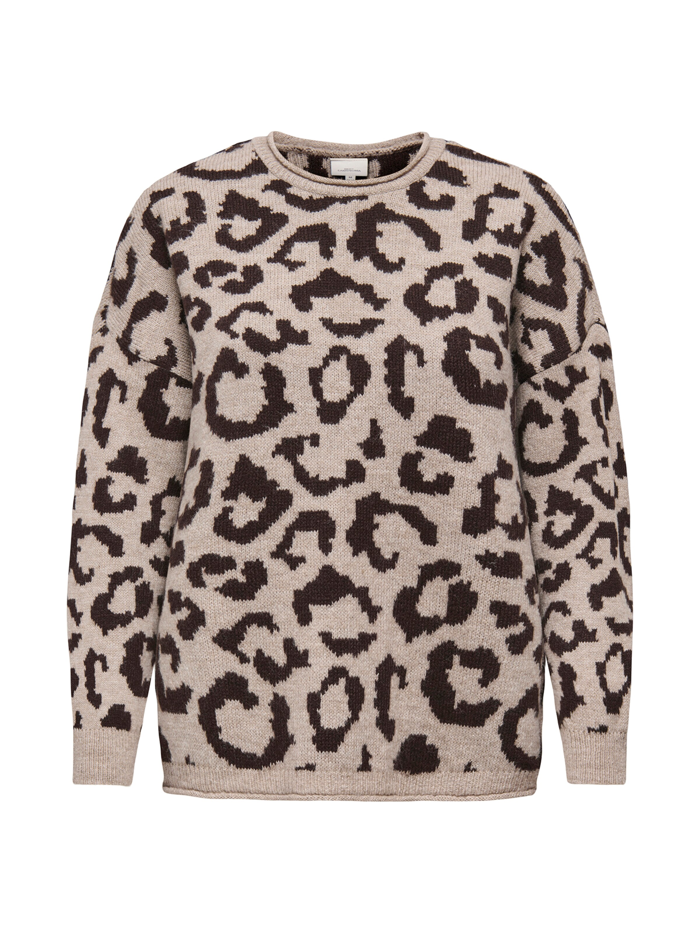 ONLY Carmakoma Sweater 'CARJADE' in XL-XXL in Beige / Black, Item view