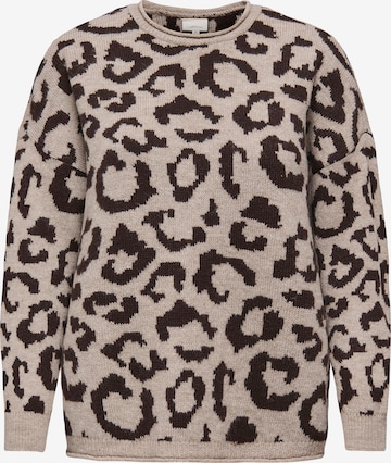 Pullover 'CARJADE' di ONLY Carmakoma in beige: frontale