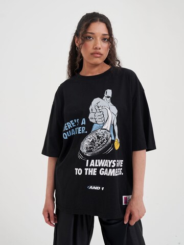 AND1 T-shirt 'Gameless Trash Talk' i svart: framsida