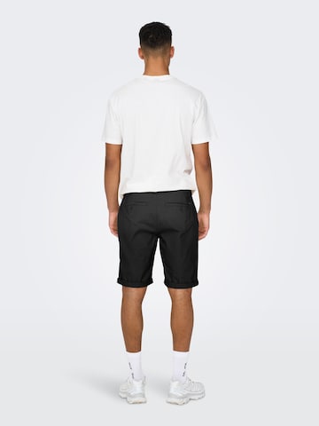 Only & Sons - Regular Calças chino 'PETER' em preto