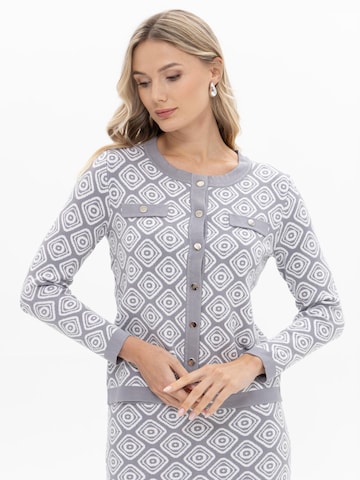 Passioni Knit Cardigan in Grey: front