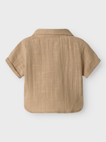 NAME IT Comfort fit Button up shirt in Beige
