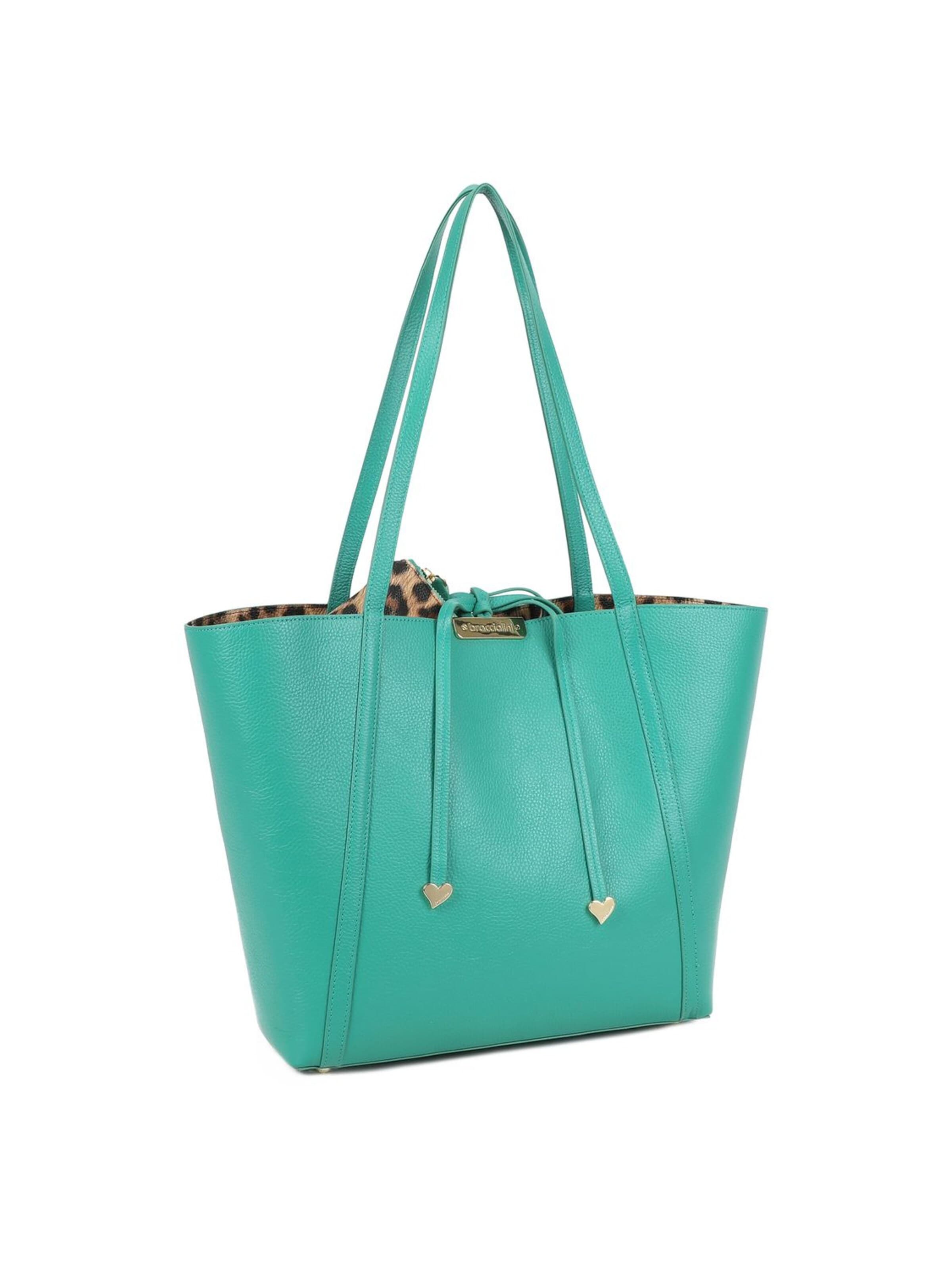 Shopper 'Double' di Braccialini in verde