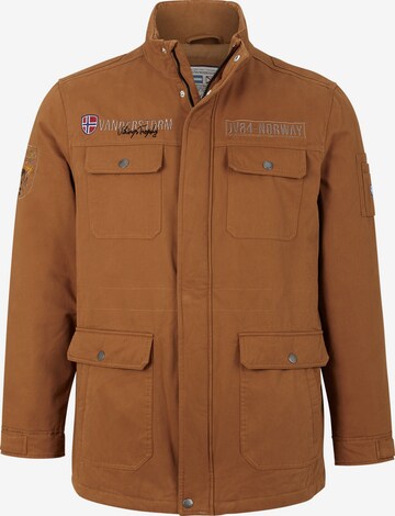 Jan Vanderstorm Between-Season Jacket ' Valdemar ' in Brown: front