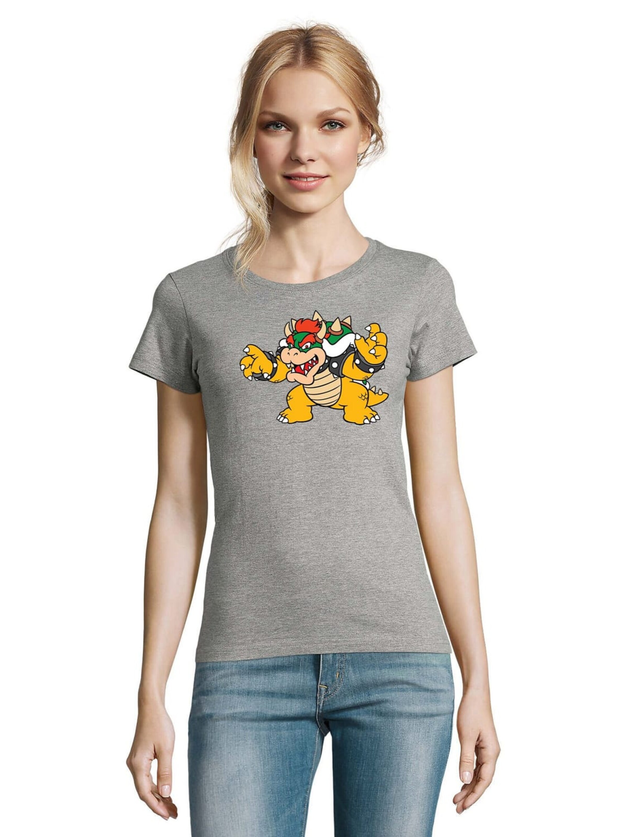 Blondie & Brownie Shirt 'Bowser'‌‌‌‌‌‌‌‌‌ in Grau: Vorderseite