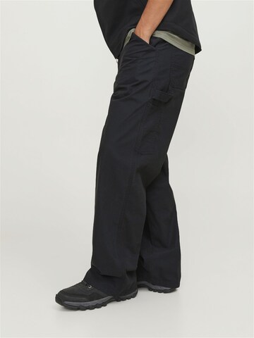 Wide Leg Pantalon cargo JACK & JONES en noir