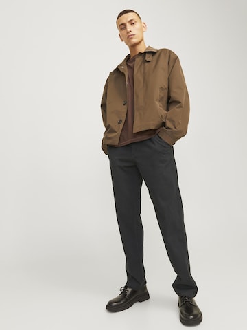 JACK & JONES Ohlapna forma Chino hlače 'JPSTKANE JJDAVE' | črna barva