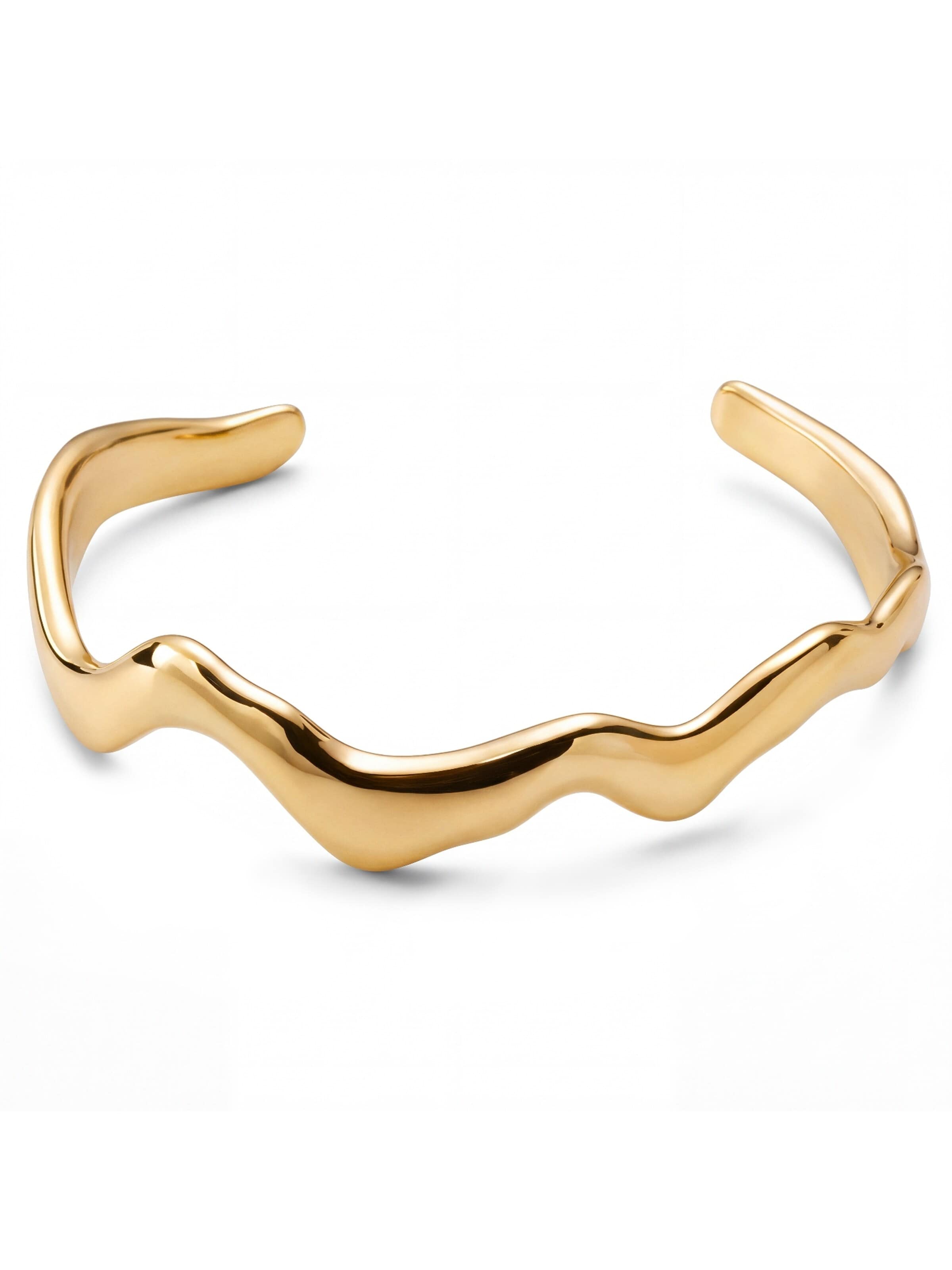 Sidegren Bracelet 'Molten' in Gold: front