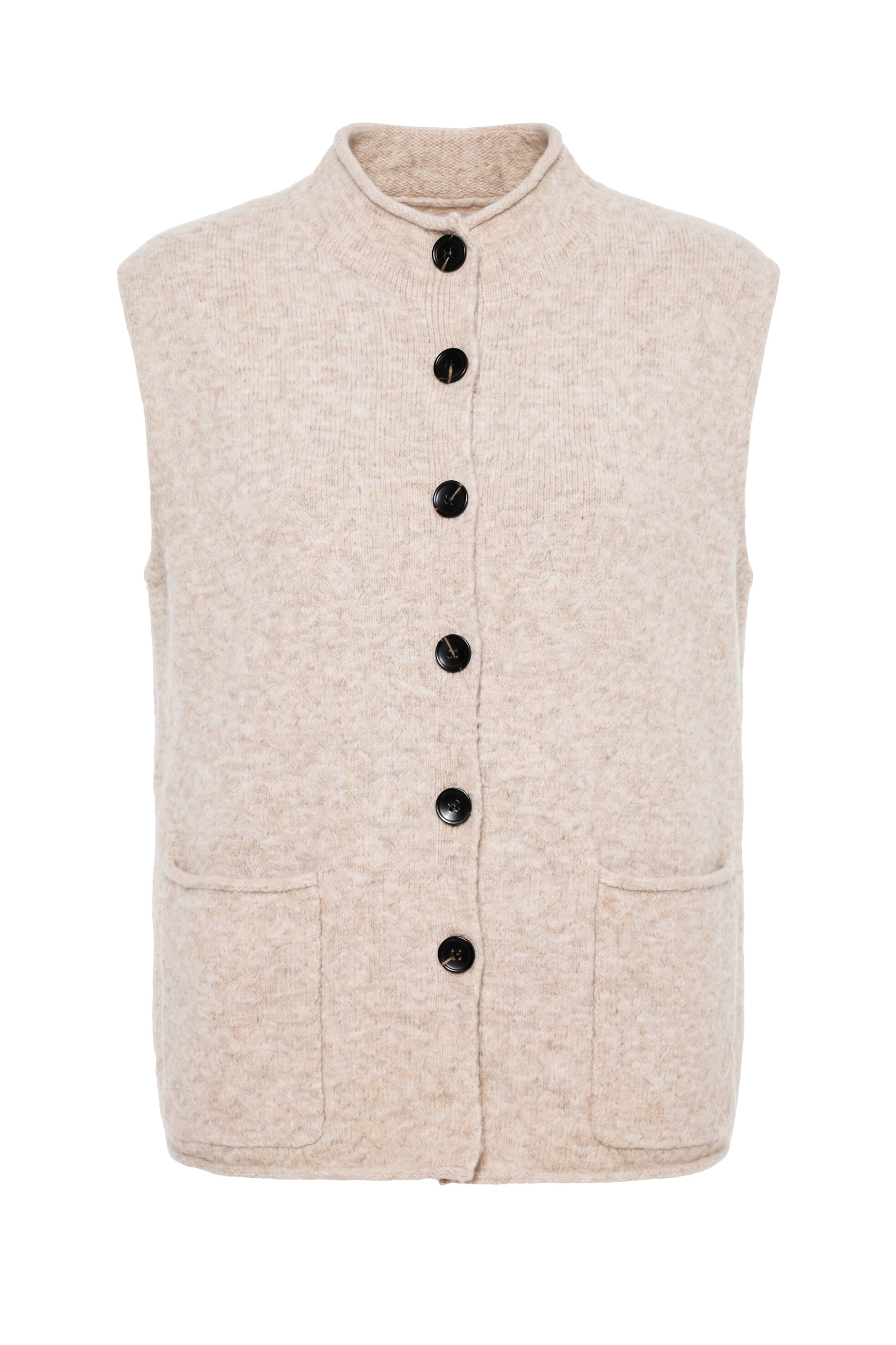Ulla Popken Strickjacke in Beige: Vorderseite