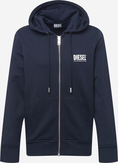 DIESEL Sweatjacke 'GIRK' in marine / weiß, Produktansicht