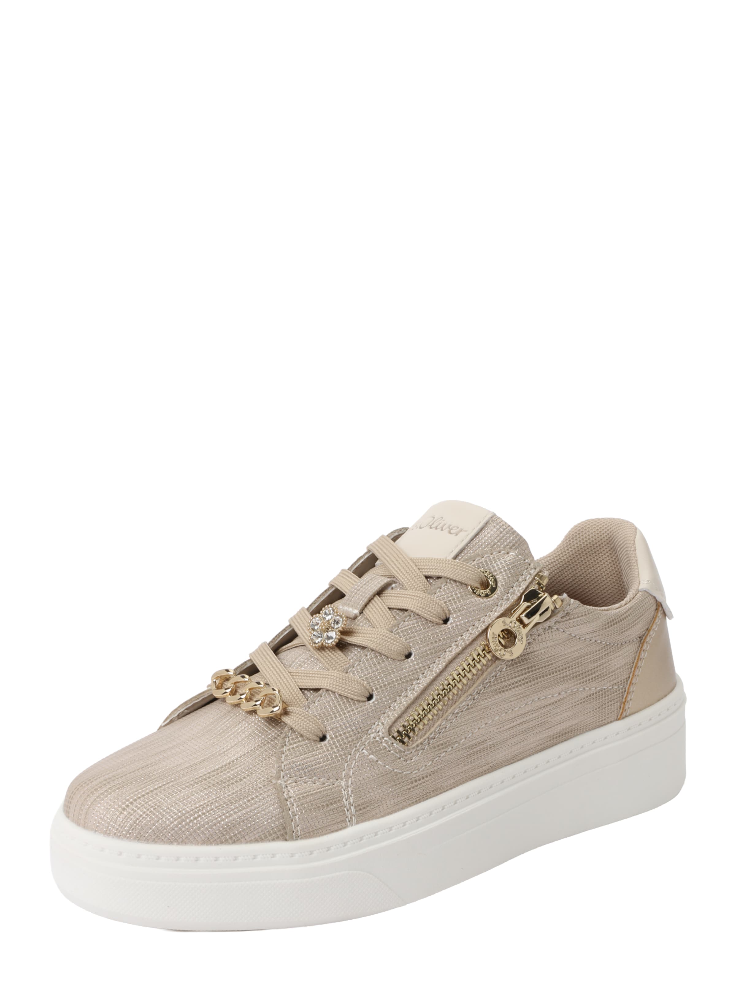 Baskets basses s.Oliver en or : devant