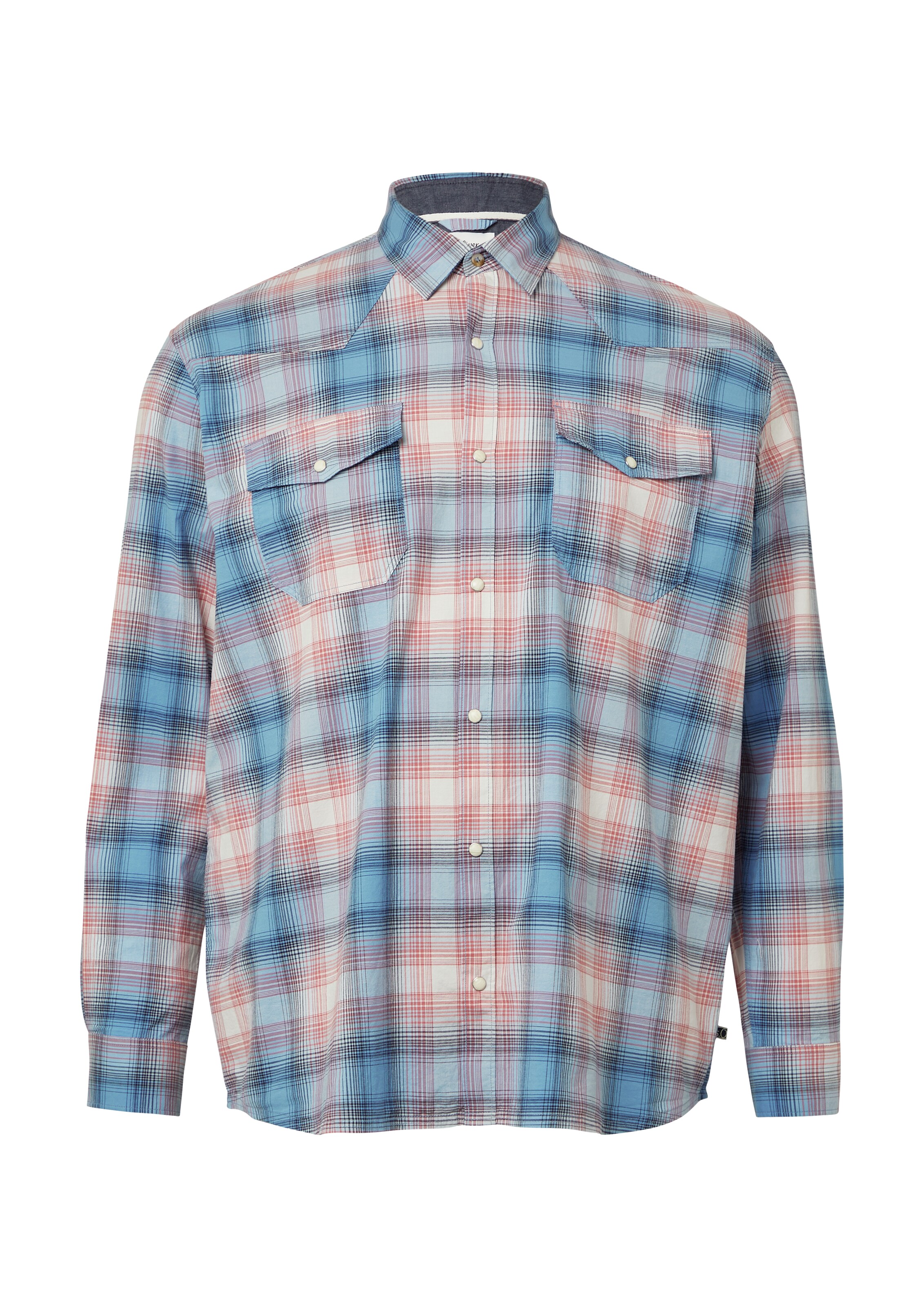 s.Oliver Regular Fit Hemd in Blau: Vorderseite