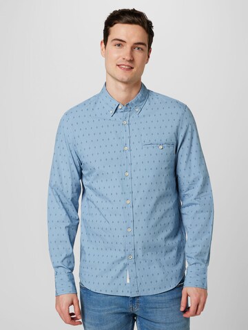 MUSTANG Regular fit Button Up Shirt 'Casper' in Blue: front