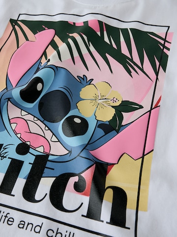 NAME IT Shirt 'NKFAFTINA STITCH' in White