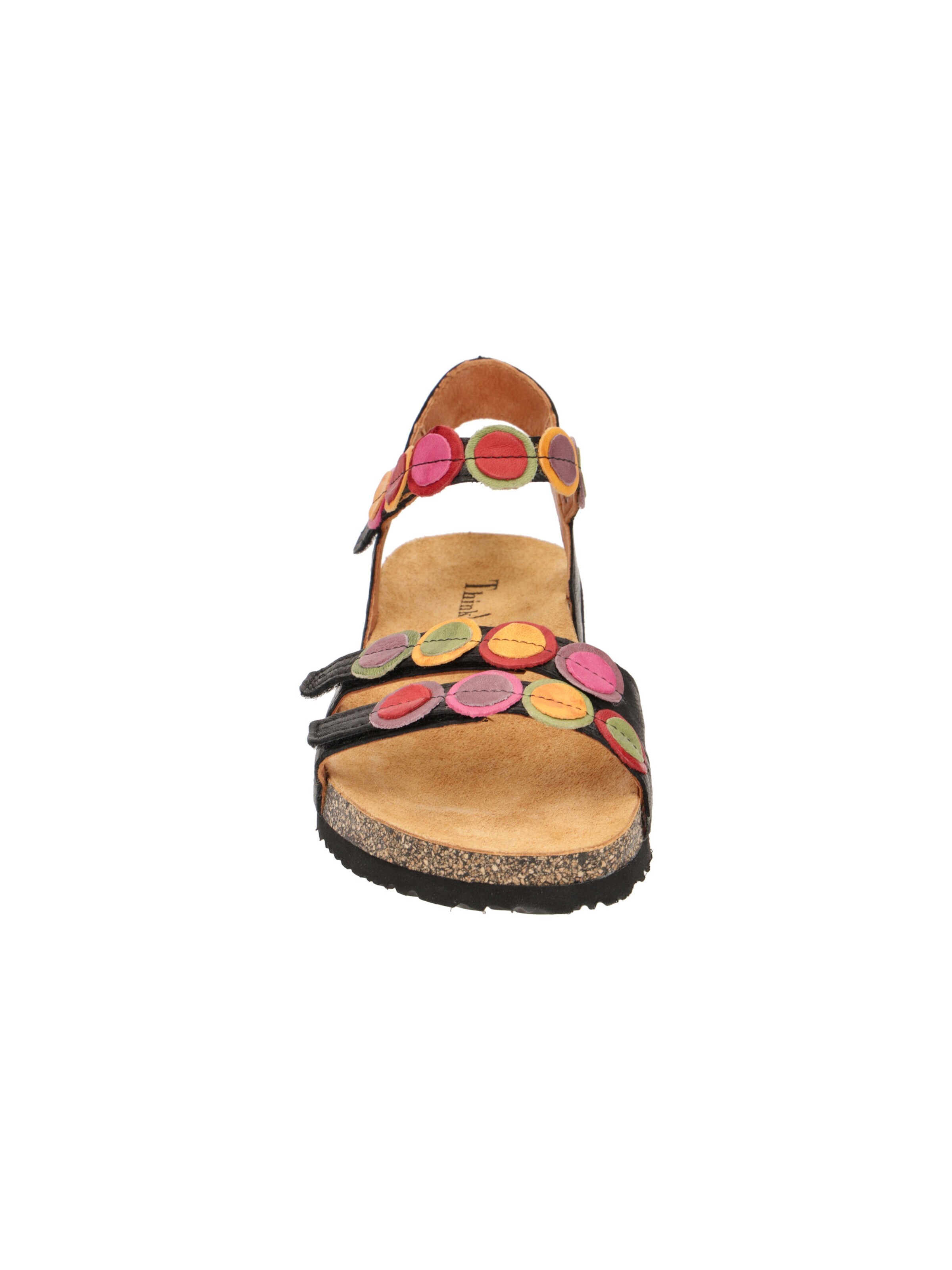 THINK! Sandals 'Think Koak Sandale schwarz bunte Punkte 322' in Black