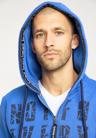 BRUNO BANANI Zip-Up Hoodie 'Burns' in Blue