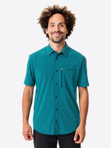 VAUDE Regular fit Athletic Button Up Shirt 'Seiland III' in Green: front