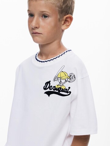 Desigual T-shirt 'Baseball' i vit