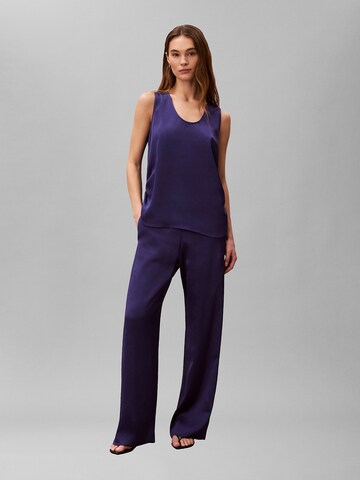 Wide Leg Pantalon Calvin Klein en bleu